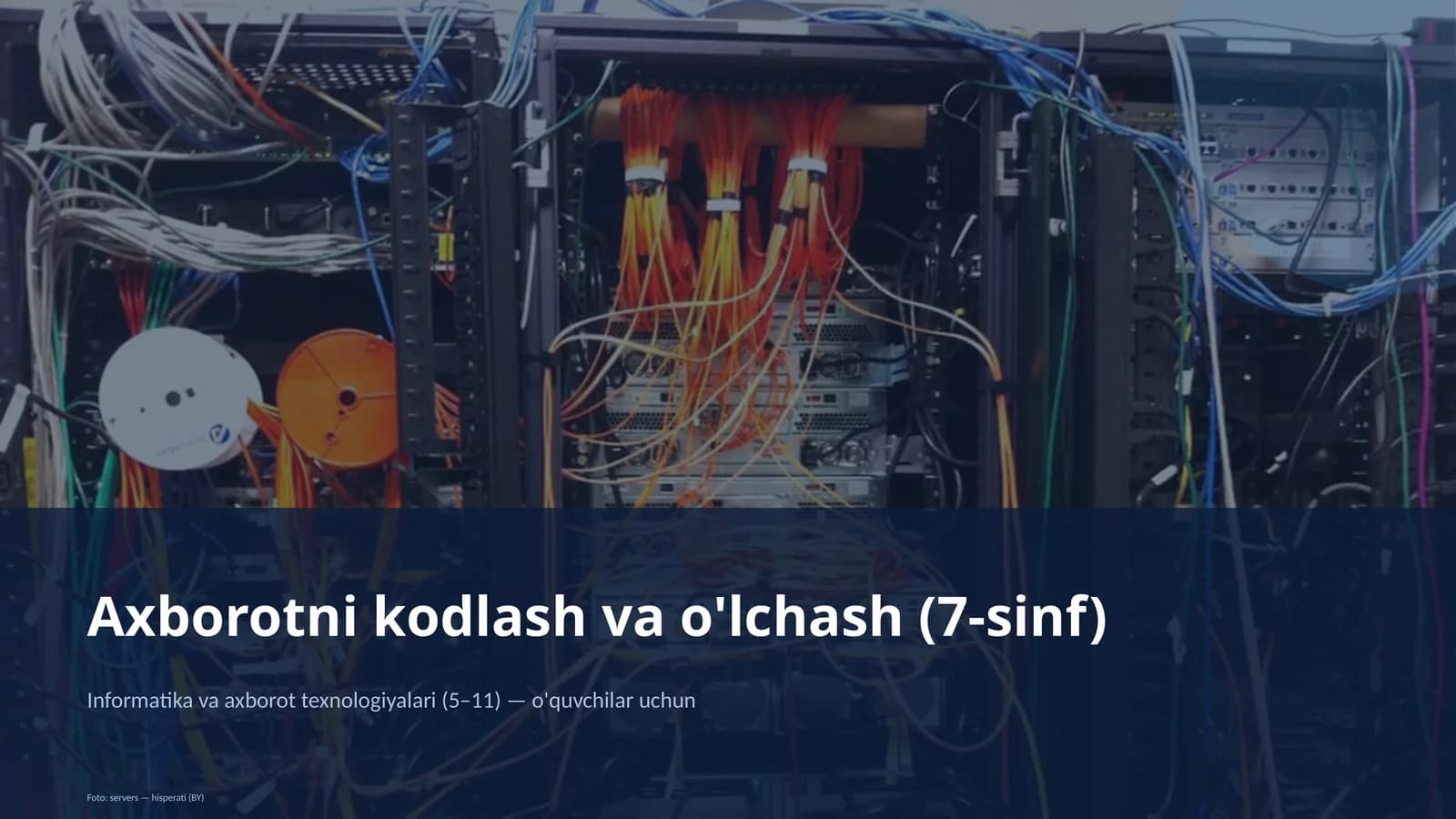 Axborotni kodlash va o'lchash (7-sinf)