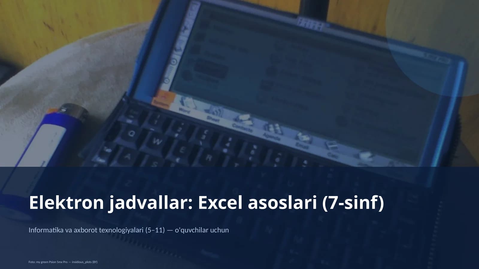 Elektron jadvallar: Excel asoslari (7-sinf)