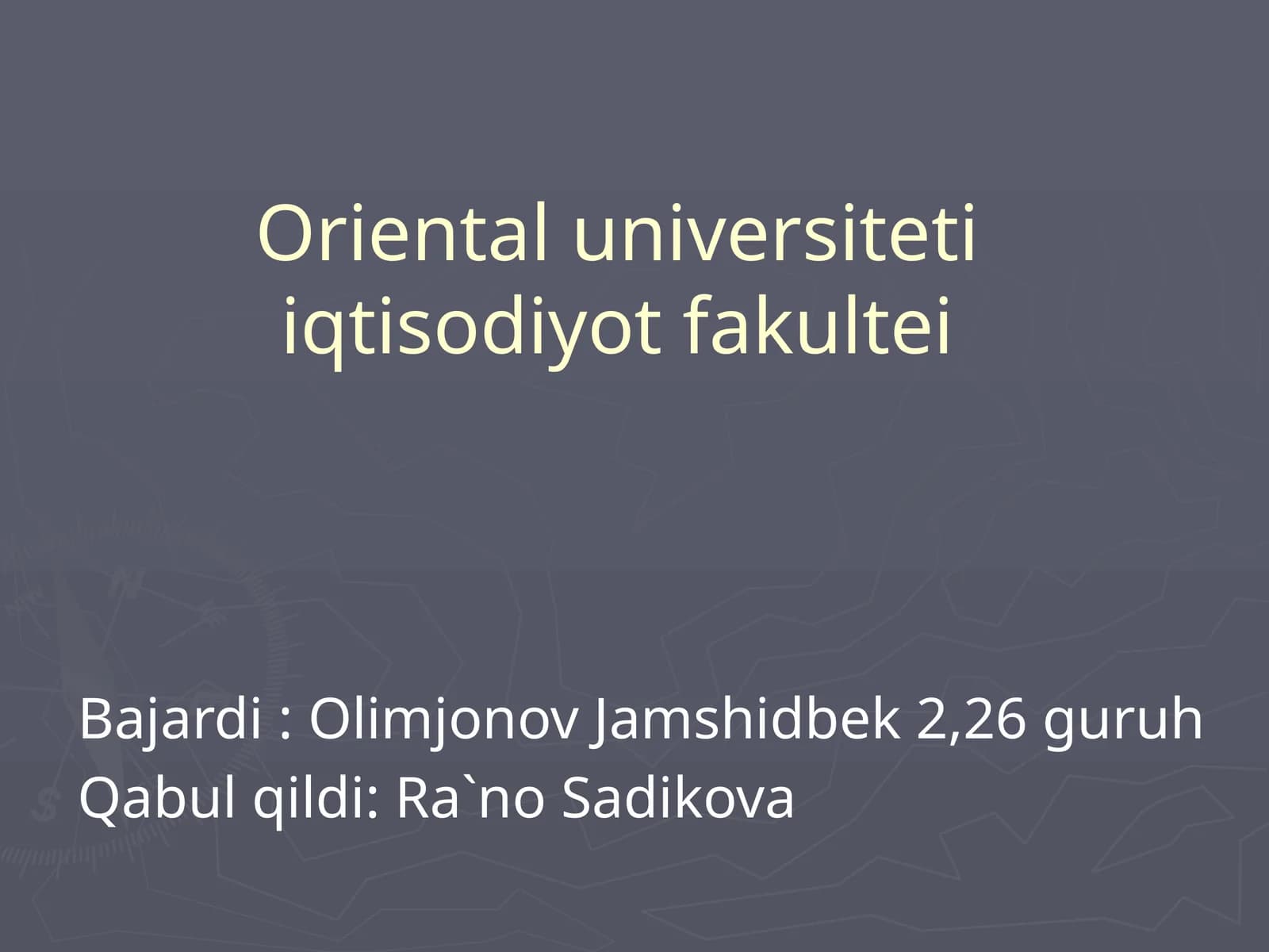 Oziq-ovqat muammosi