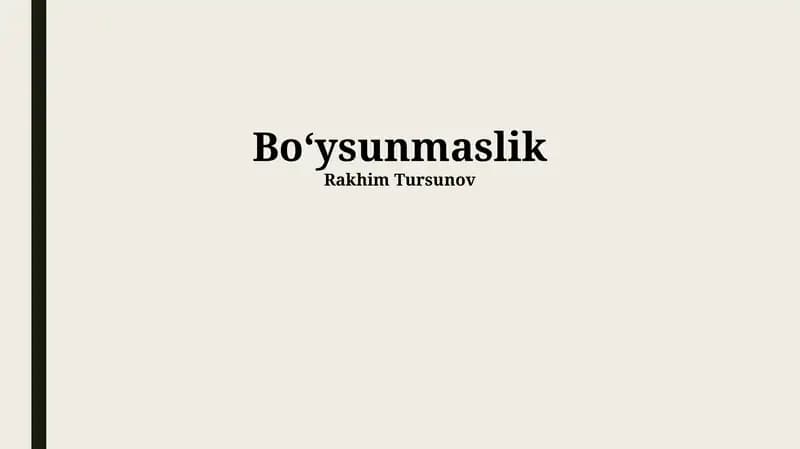 Bo'ysunish