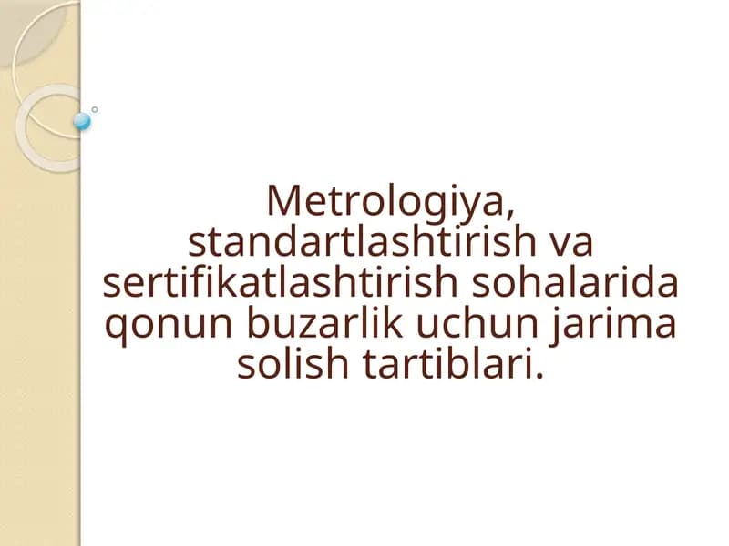 Aloqa xizmatlarining sifati va davlat standartlarini buzish