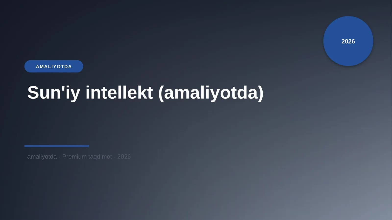 Sun'iy intellekt (amaliyotda)