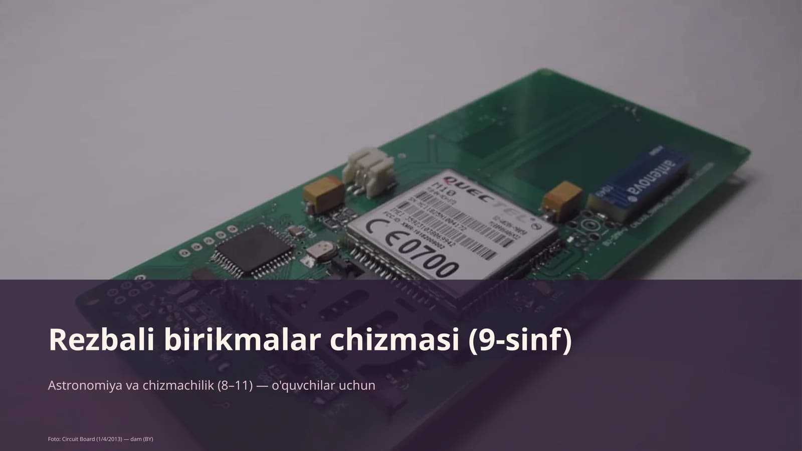 Rezbali birikmalar chizmasi (9-sinf)