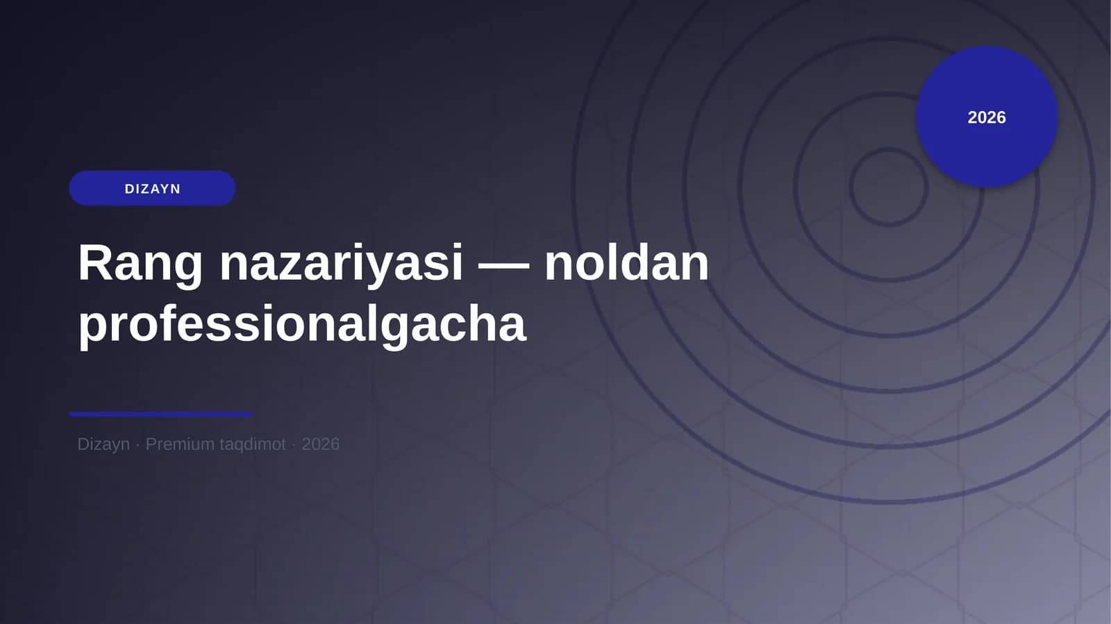 Rang nazariyasi — noldan professionalgacha