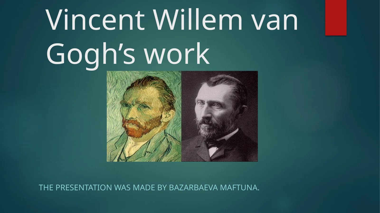 Vincent Willem van Gogh’s work