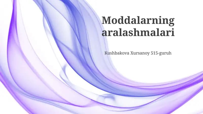 Aralashmalar