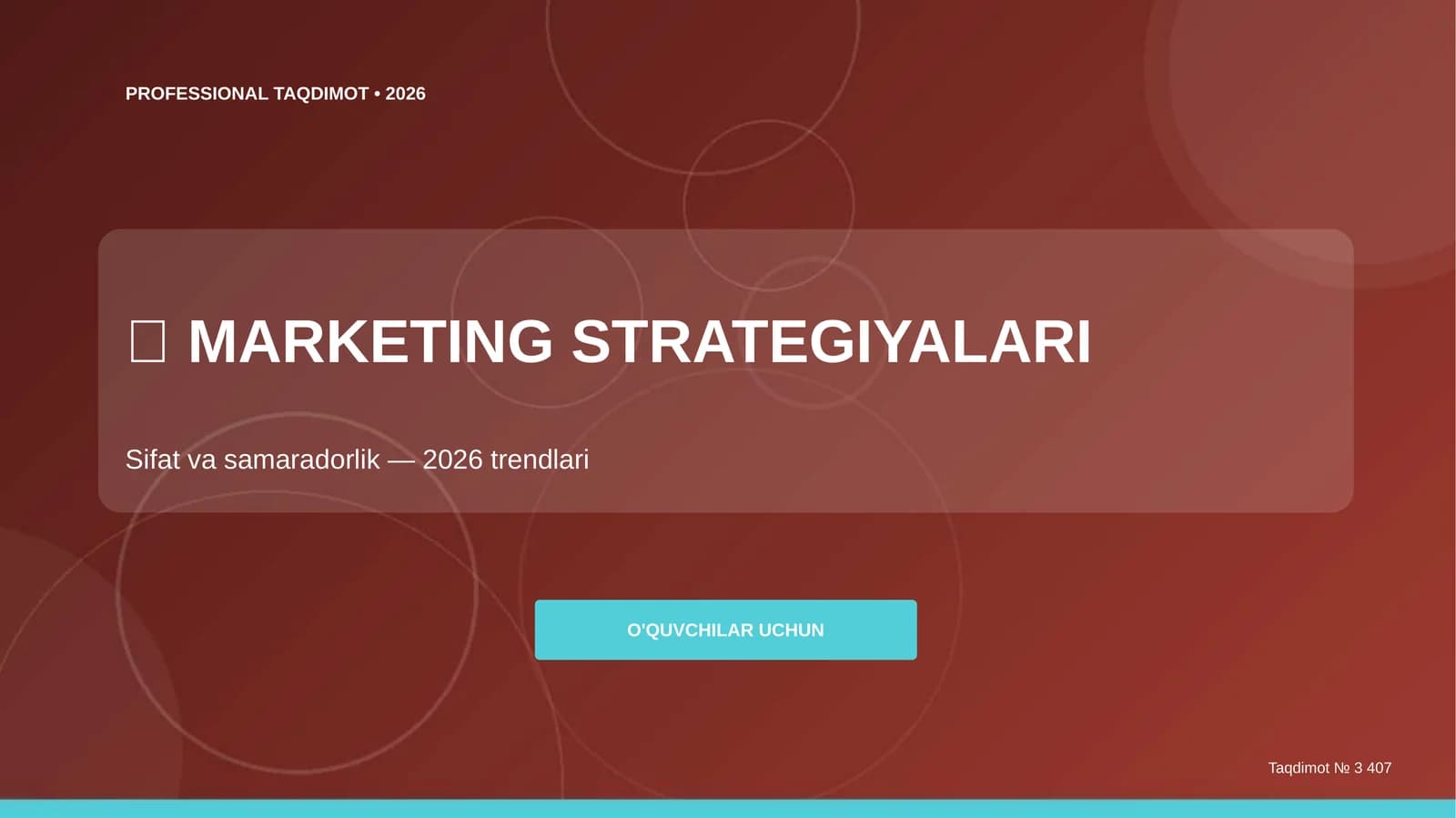 Marketing strategiyalari: sifat va samaradorlik (2026 trendlari)