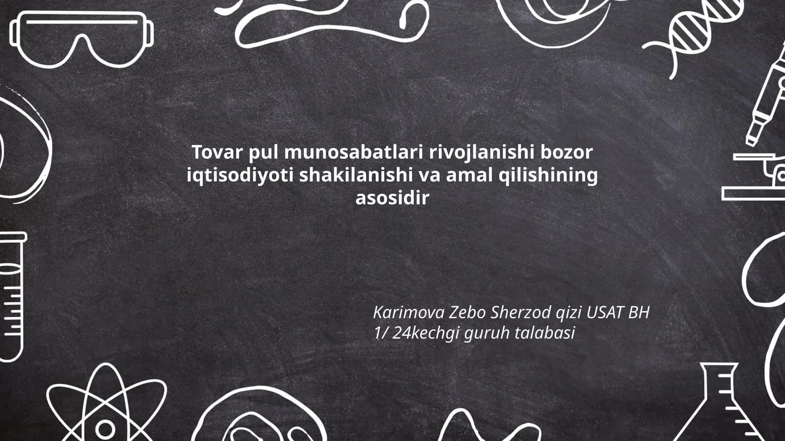 Tovar pul munosabatlari rivojlanishi bozor iqtisodiyoti shakilanishi va amal qilishining asosidir