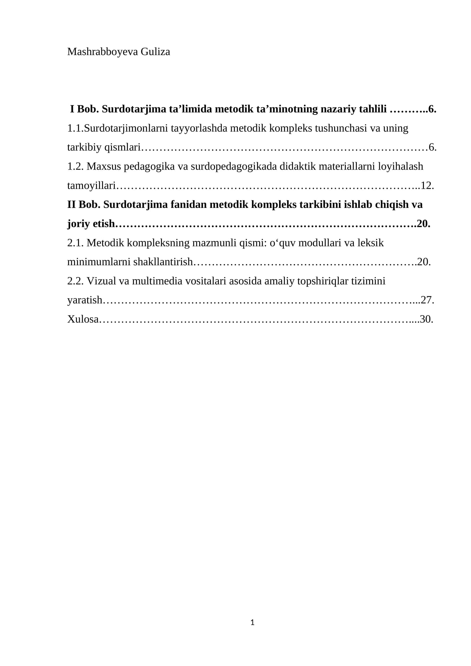 Surdotarjima ta’limida metodik ta’minotning nazariy tahlili