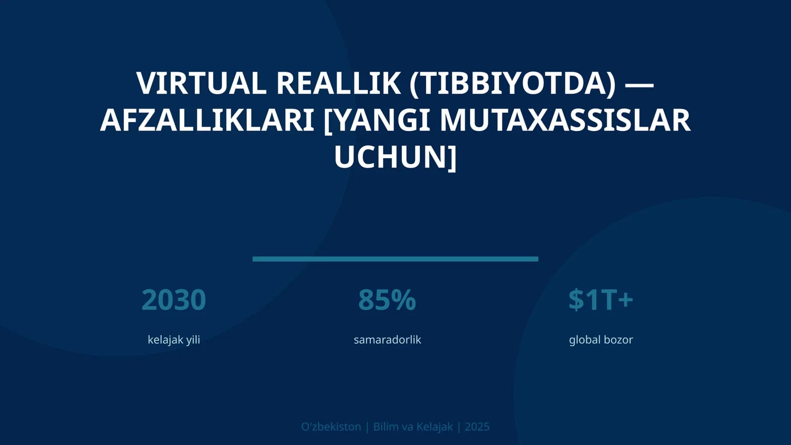 Virtual reallik (tibbiyotda) — afzalliklari [yangi mutaxassislar uchun]