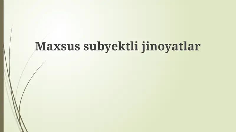 Maxsussubyektlijinoyatlar