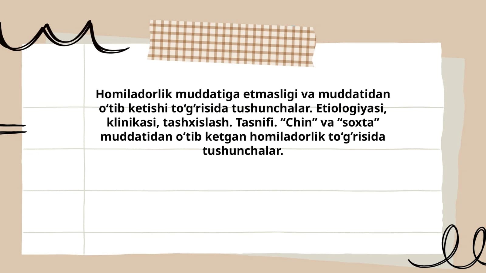 Chin va soxta homiladorlik tushunchalari