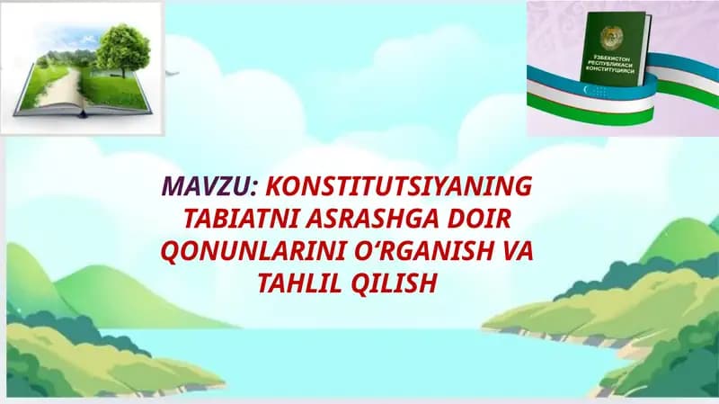 O‘zbekiston Respublikasi Konstitutsiyasi