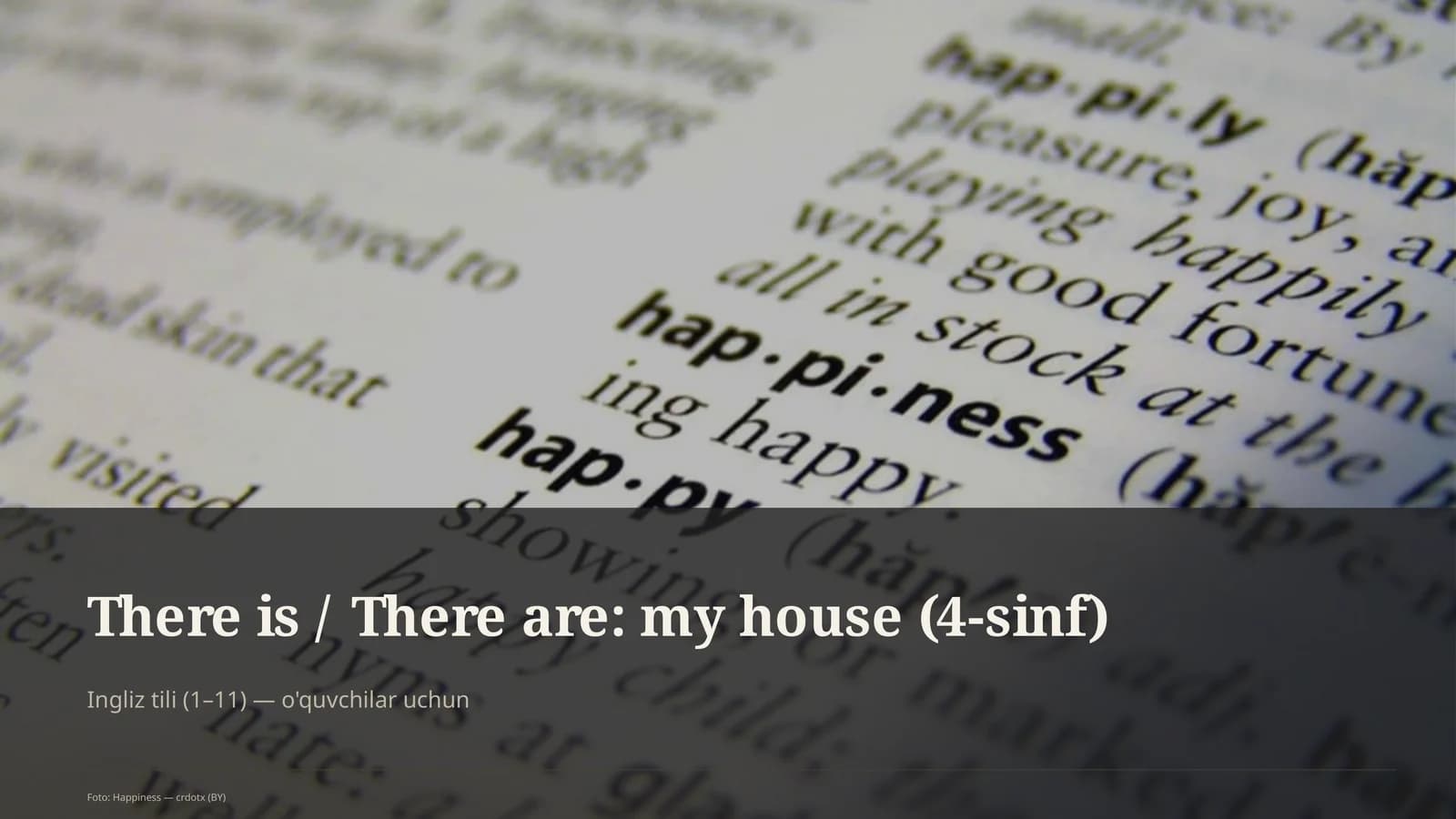 There is / There are: my house (4-sinf)
