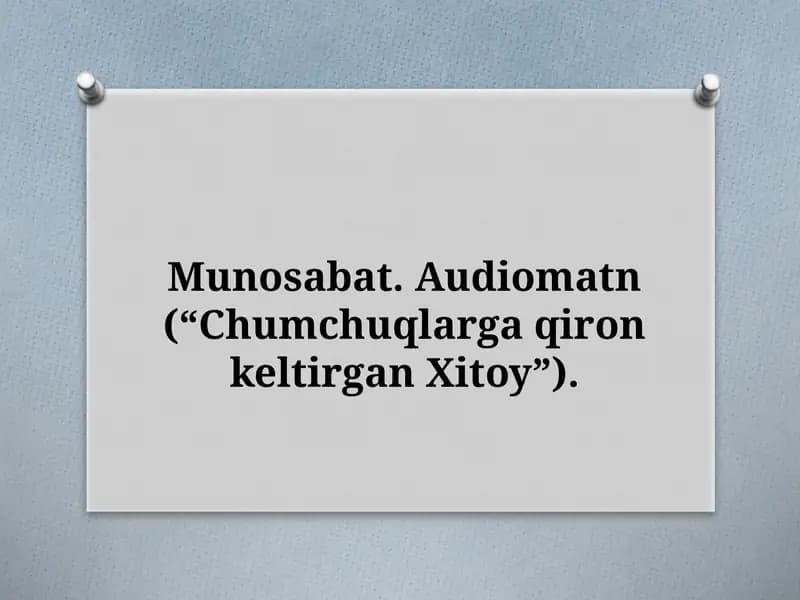 "Chumchuqlarga qiron keltirgan Xitoy"