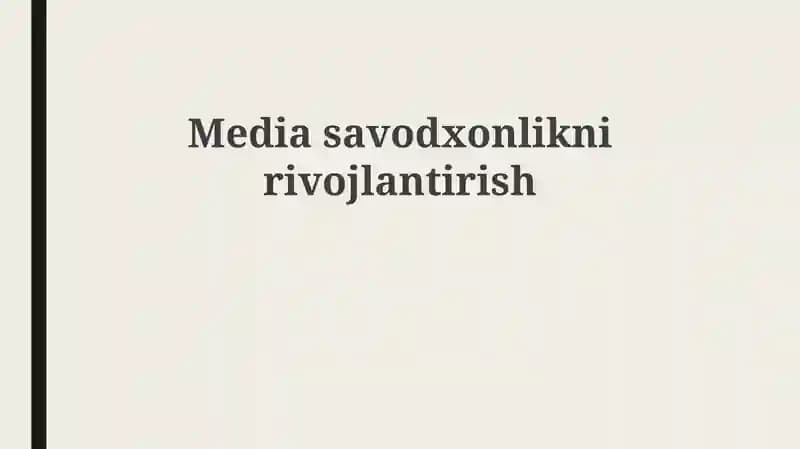Media savodxonligi