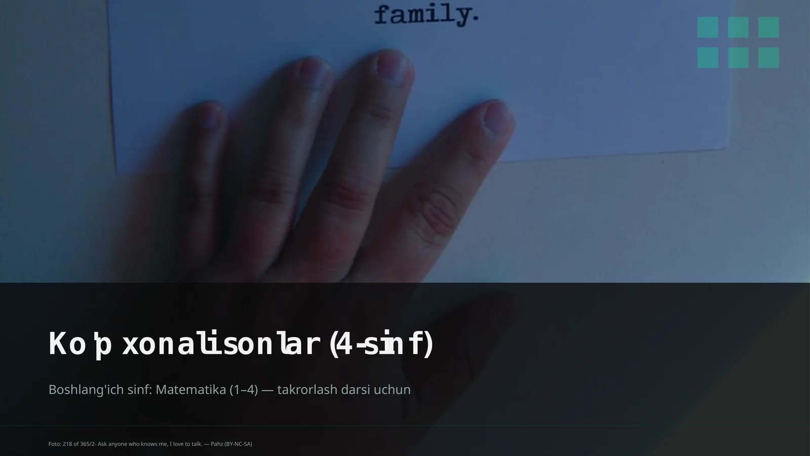 Ko'p xonali sonlar (4-sinf)