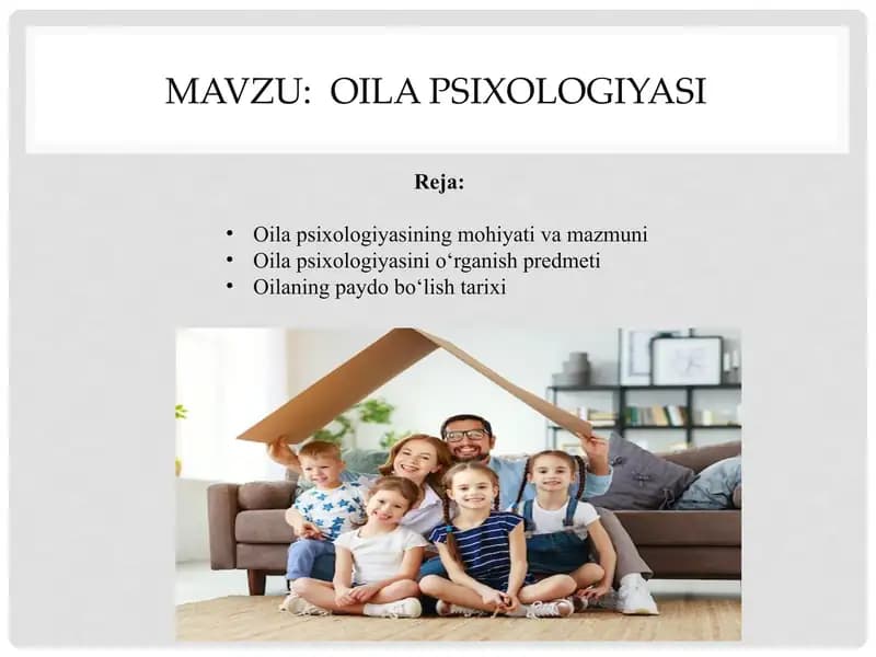 OILA PSIXOLOGIYASI