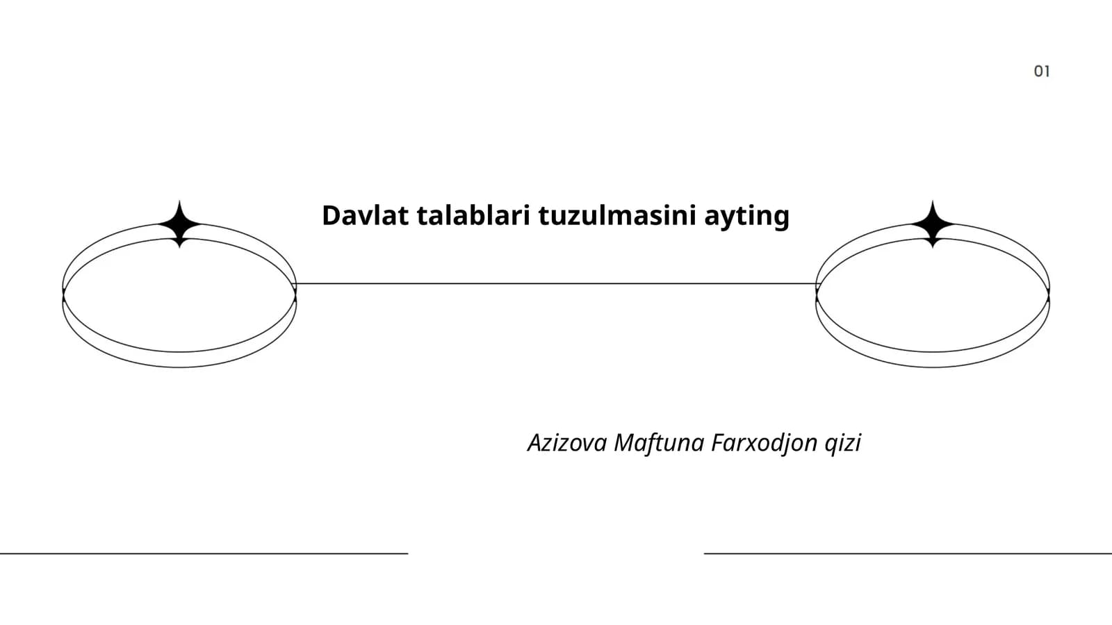 Davlat talablari tuzulmasini ayting
