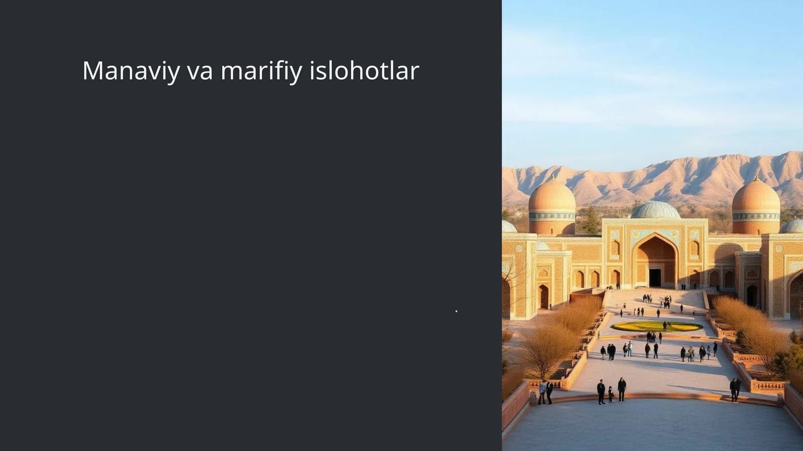 Yoshlar strategiyasi: Manaviy qadriyatni rivojlantirish