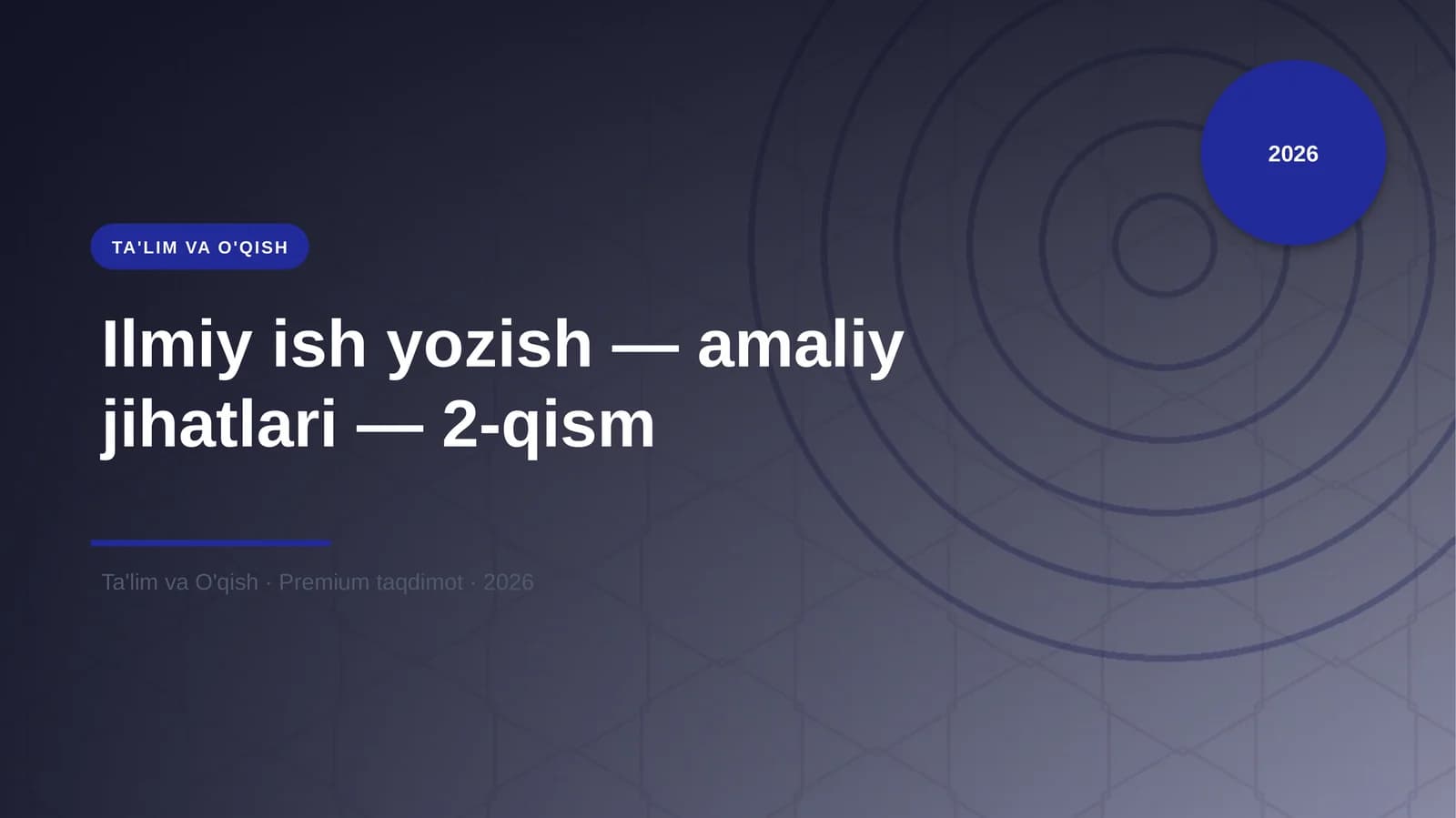 Ilmiy ish yozish