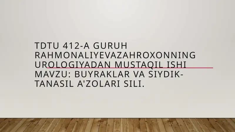 Siydik-tanosil tizimi
