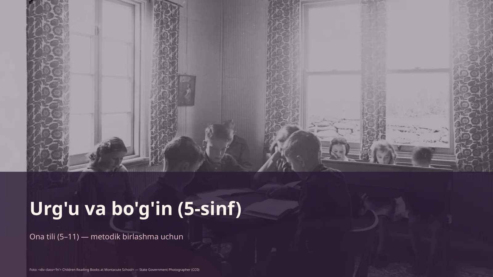 Urg'u va bo'g'in (5-sinf) - Ona tili (5–11) — metodik birlashma uchun
