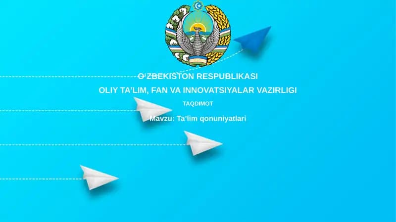 Ta'lim qonunchiligining tarixi