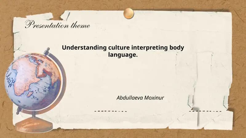 Understanding culture interpreting body language