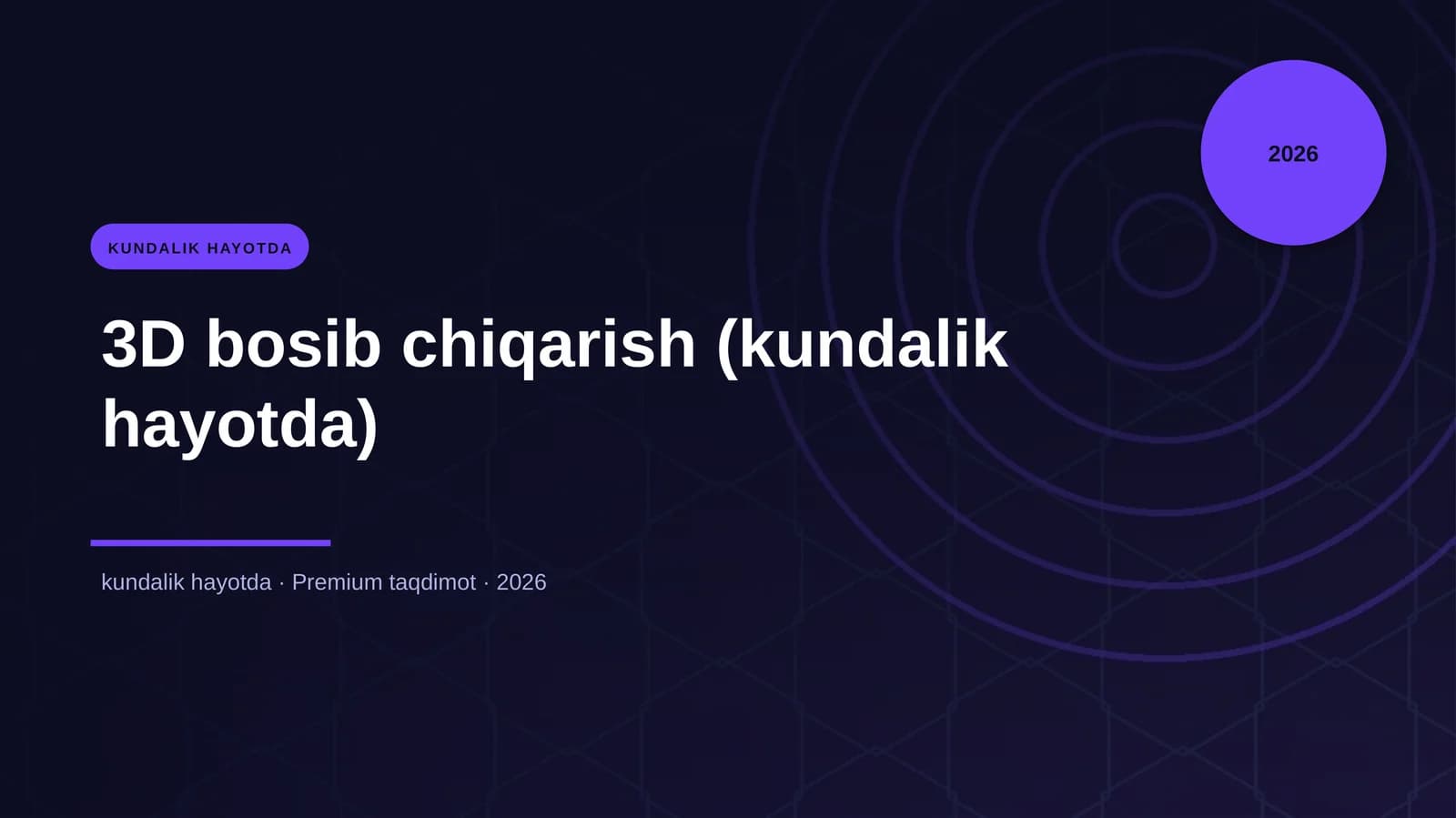 3D bosib chiqarish (kundalik hayotda)