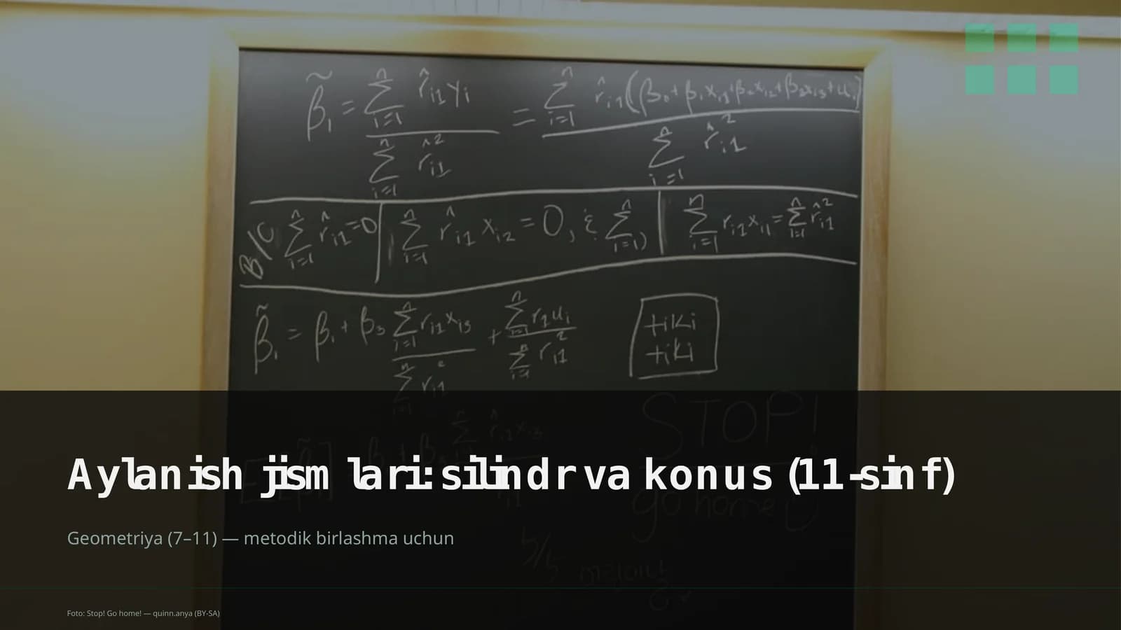 Aylanish jismlari: silindr va konus (11-sinf)