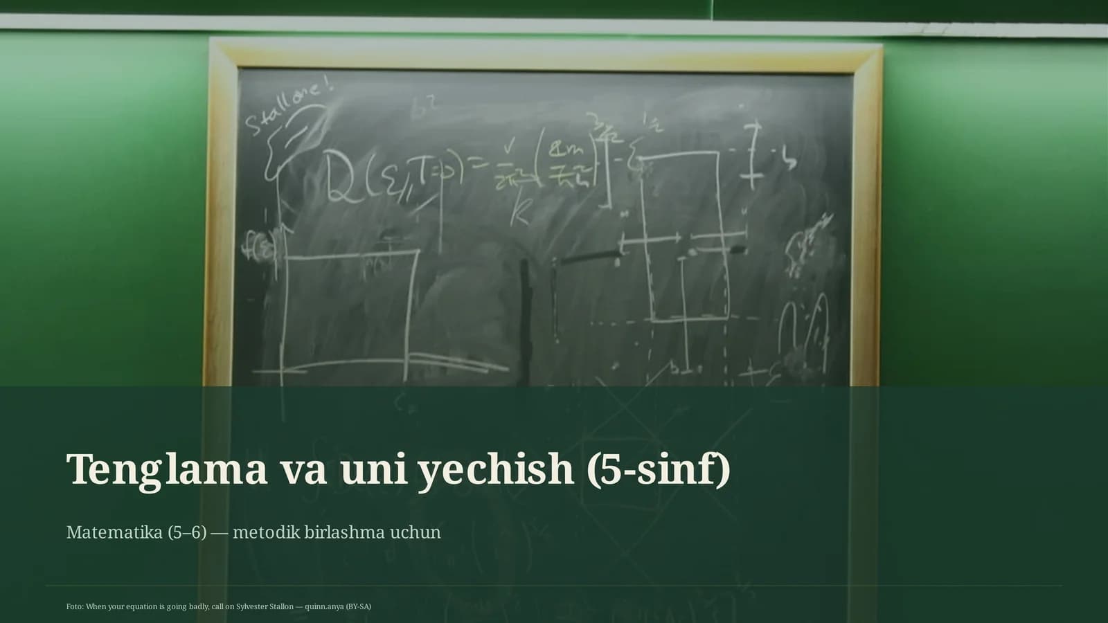 Tenglama va uni yechish (5-sinf)