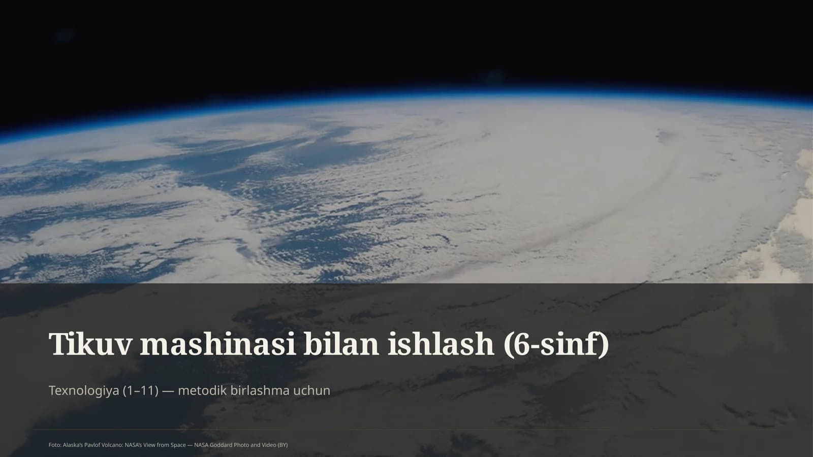 Tikuv mashinasi bilan ishlash (6-sinf)