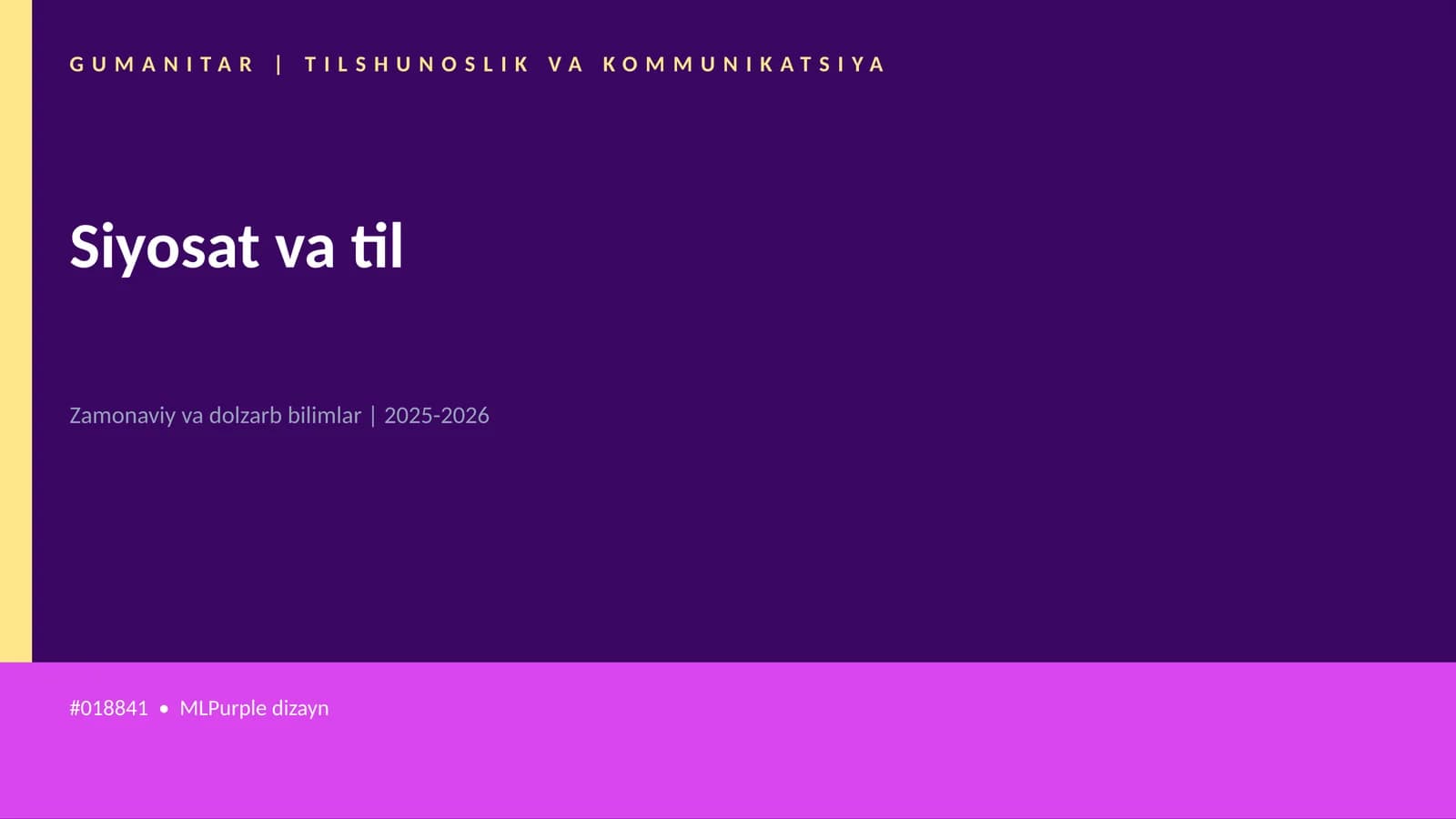Siyosat va til