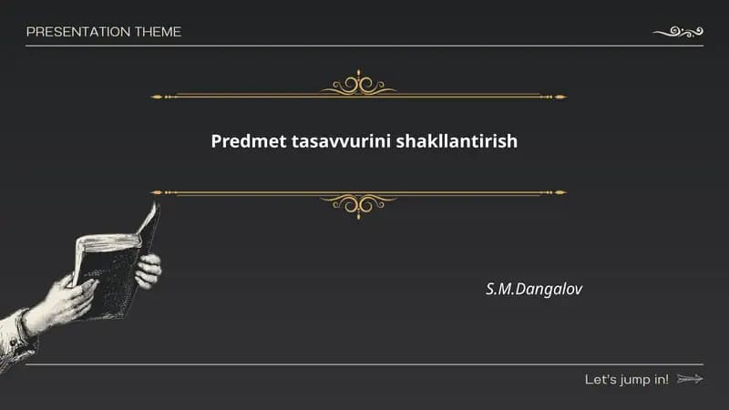 Predmet tasavvurini shakllantirish