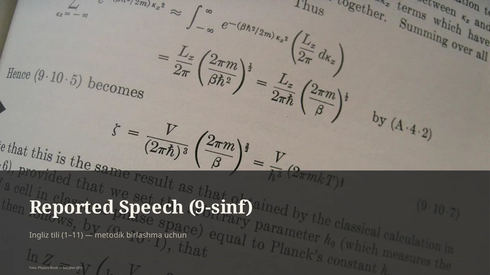 Reported Speech (9-sinf)