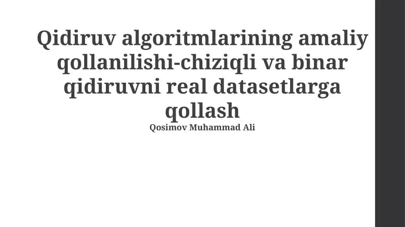 Chiziqli qidiruv algoritmi