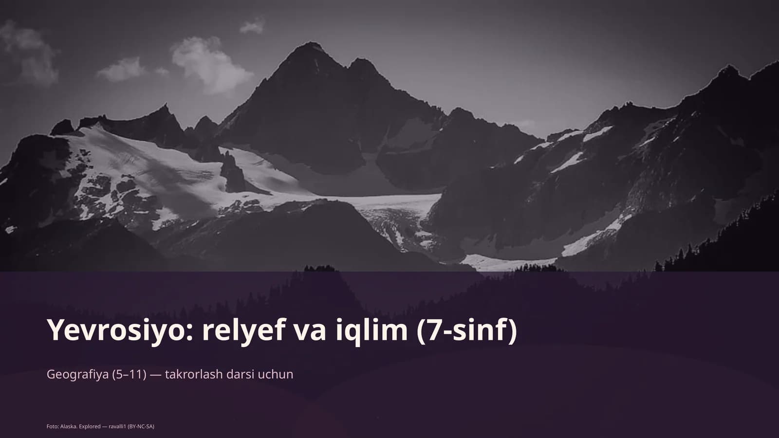 Yevrosiyo: relyef va iqlim (7-sinf)