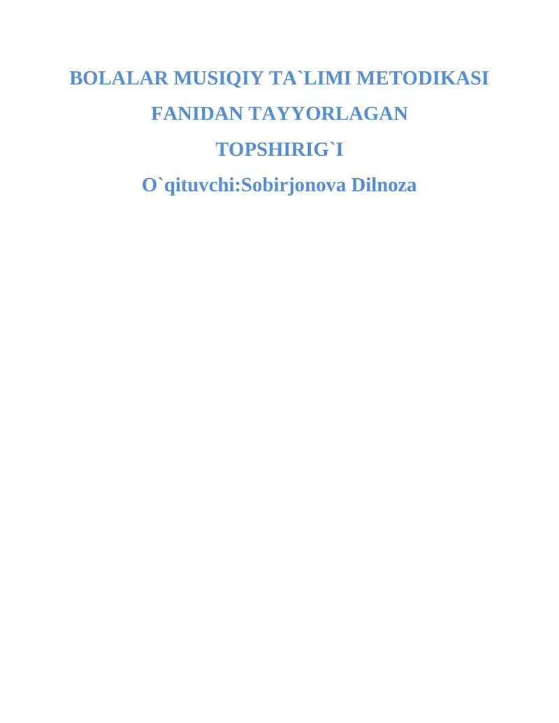 Ertalabki badantarbiyaning metodik xususiyati. Yarim va butun tonlar