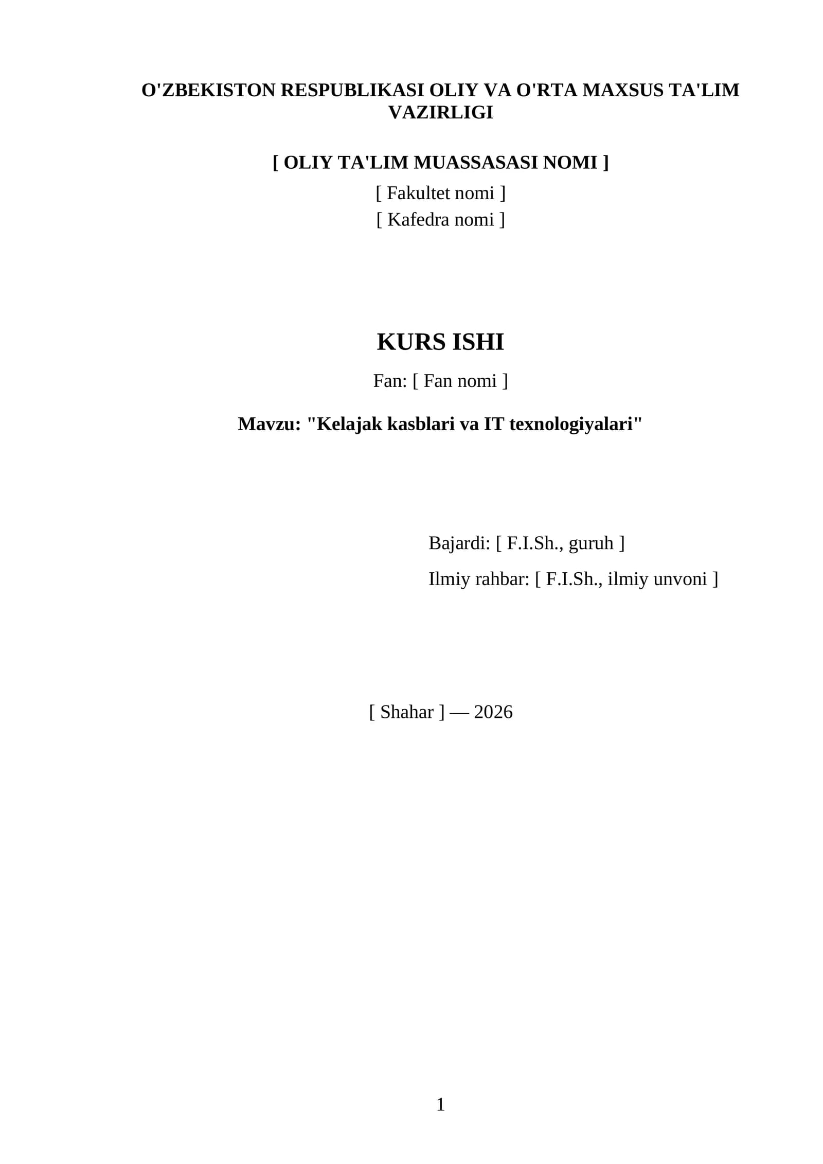 kurs ishi