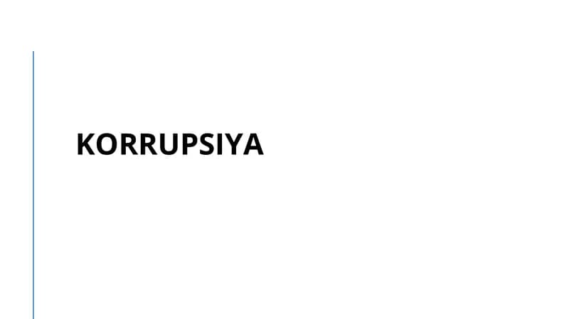 KORRUPSIYA