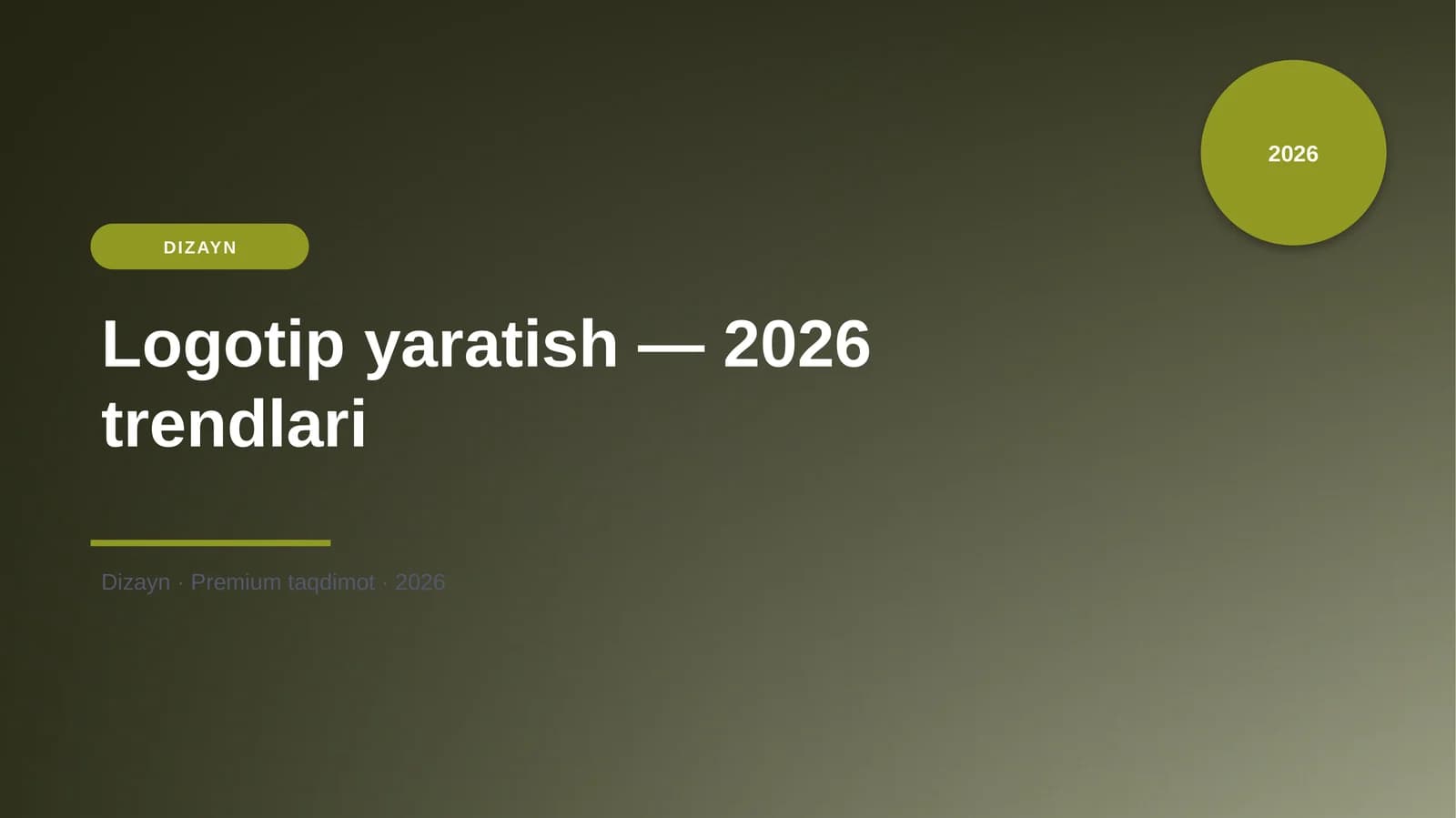 Logotip yaratish — 2026 trendlari