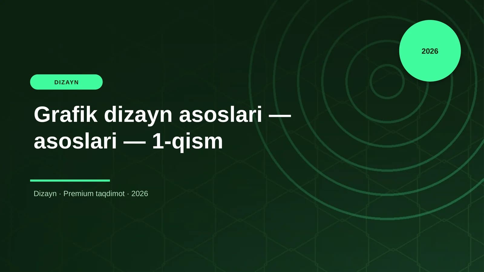 Grafik dizayn asoslari — asoslari — 1-qism