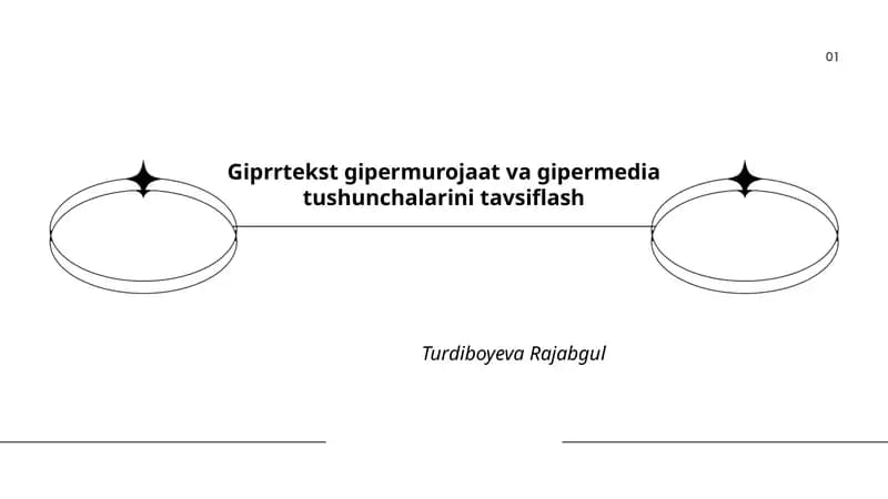 Giprrtekst gipermurojaat va gipermedia tushunchalarini tavsiflash