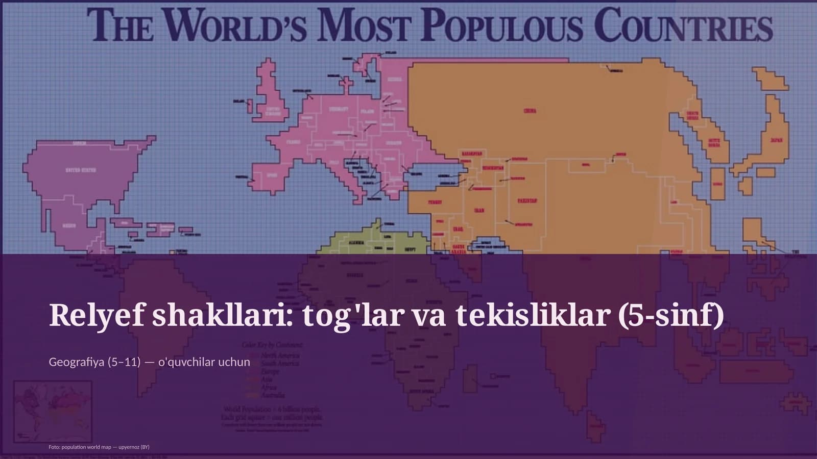 Relyef shakllari: tog'lar va tekisliklar (5-sinf)