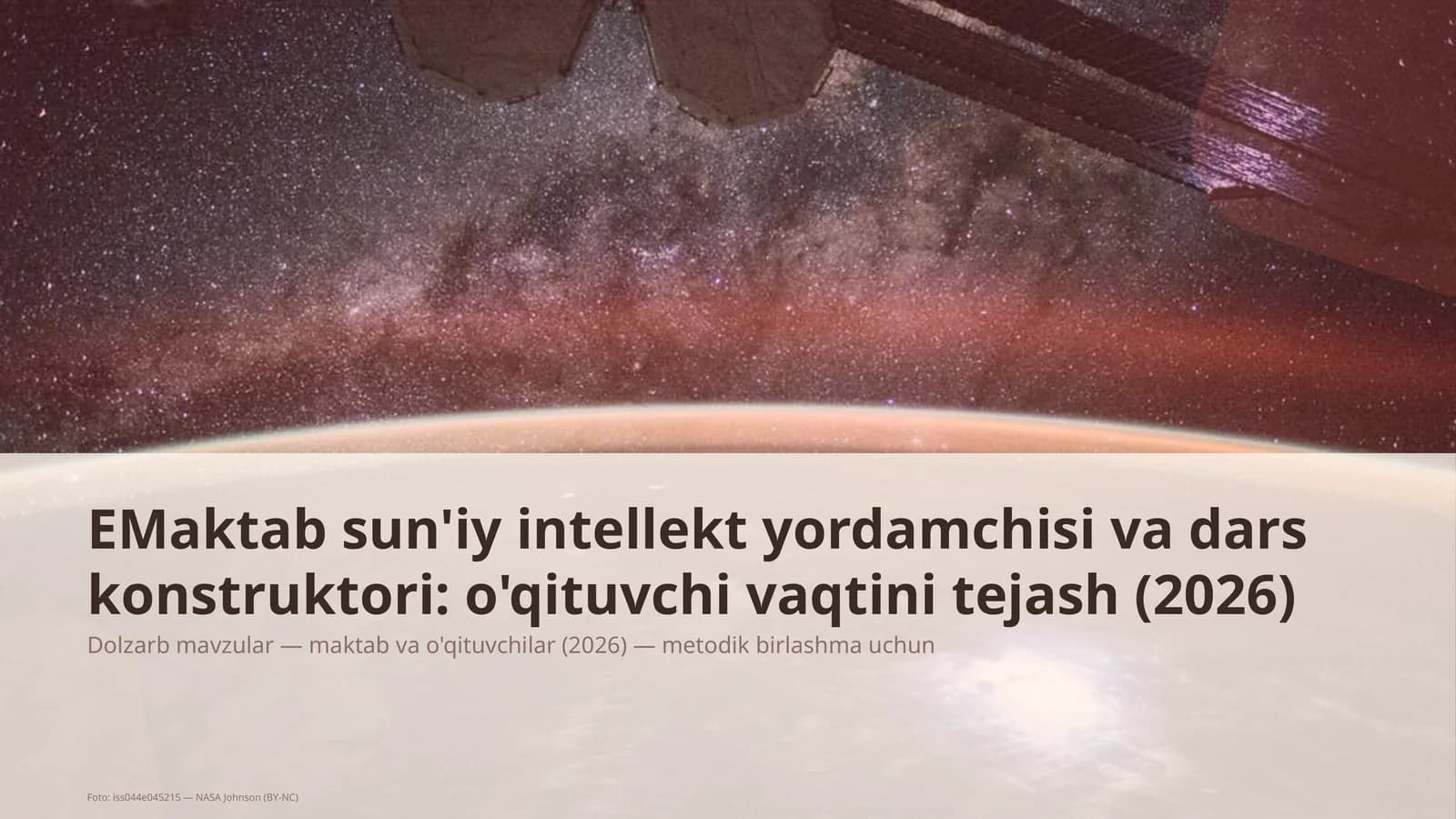 Maktab sun'iy intellekt yordamchisi va dars konstruktori: o'qituvchi vaqtini tejash