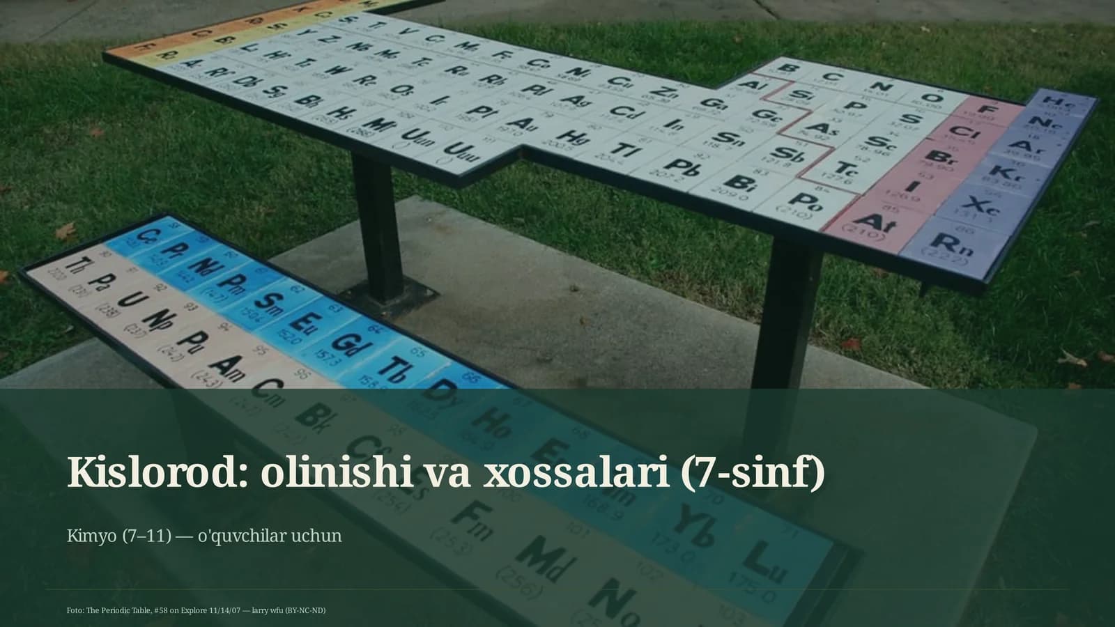 Kislorod: olinishi va xossalari (7-sinf)