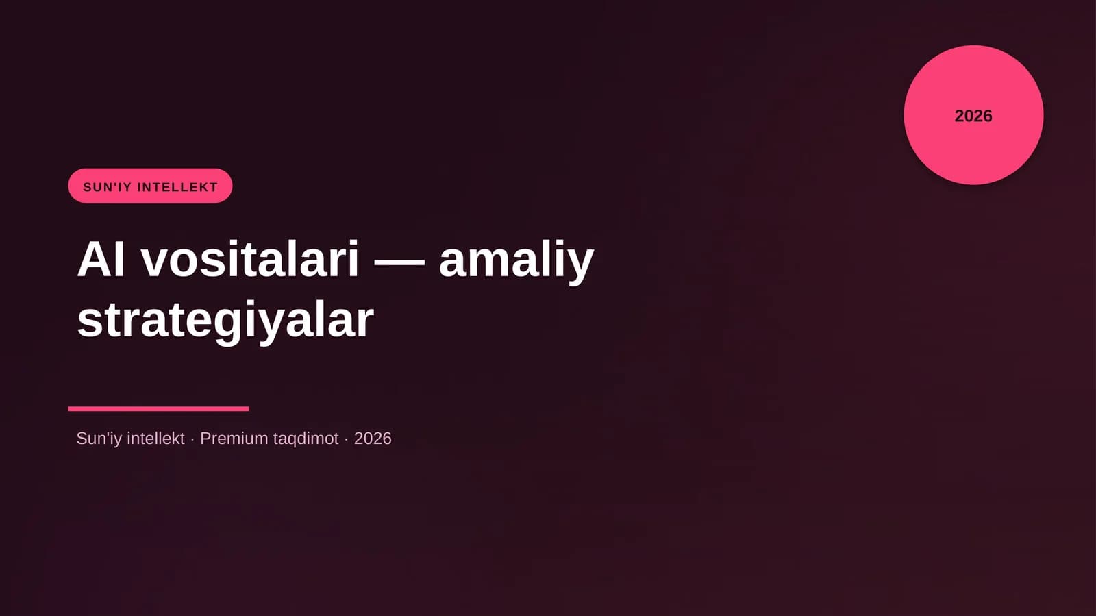 AI vositalari — amaliy strategiyalar