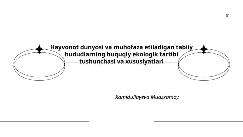 Hayvonot dunyosi va muhofaza etiladigan tabiiy hududlarning huquqiy ekologik tartibi tushunchasi