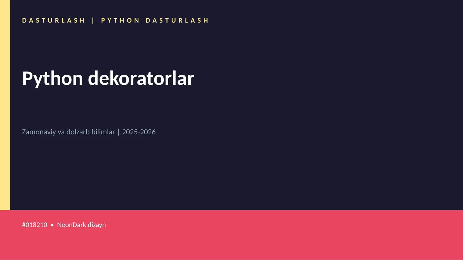 Python dekoratorlar